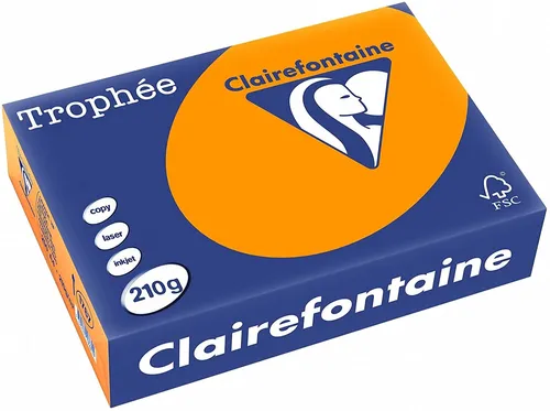 Clairefontaine Trophee Color 1767C farbiges Papier Orange 210g/m² A4 - 250 Blatt