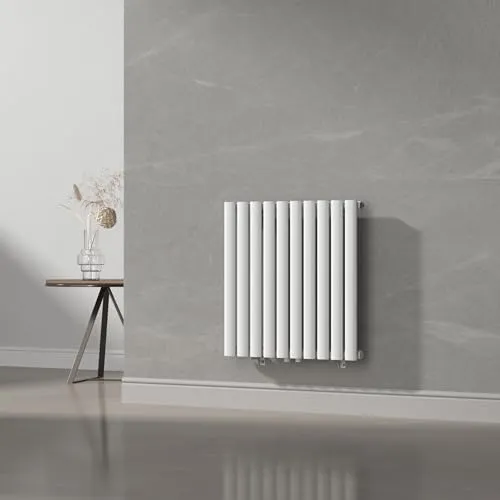 [neu.haus] Flachheizkörper Nore - Eleganter Röhrenheizkörper 60x60cm - Heizkörper für Wohnräume, effizient mit 449W Wärmeleistung und stilvollem Design, ideal für Schlafzimmer, Küche und Bad.