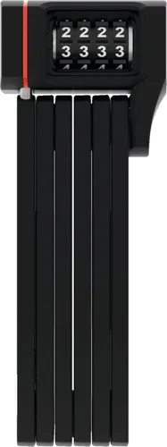 ABUS uGrip Bordo 5700C Faltschloss mit Zahlencode – 80 cm, Schwarz - Fahrradschloss mit sicherem Zahlencode, 80 cm lang und leicht, ideal für den täglichen Einsatz und optimalen Diebstahlschutz.