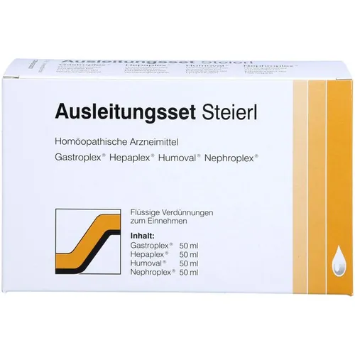 Ausleitungsset Steierl Tropfen 4X50 ml - rezeptfrei, 200 ml für sanfte Entgiftung und Wohlbefinden