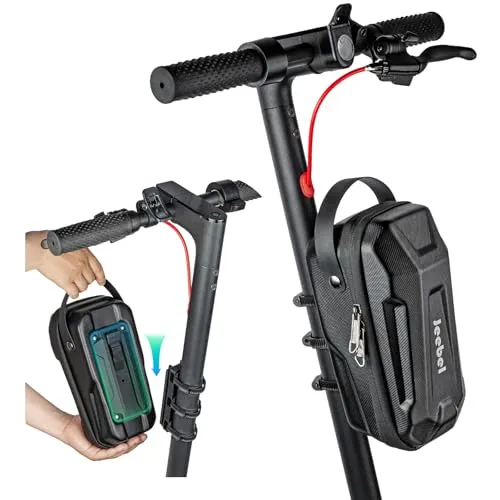 Jeebel 3/4/5L E Scooter Tasche, Große Kapazität wasserdichte Lenkertasche mit Schnellverschluss-Montage, Universal Eva Vorderasche Für Elektroroller Xiaomi, Mijia, Sedway, Ninebot (2,8 L)