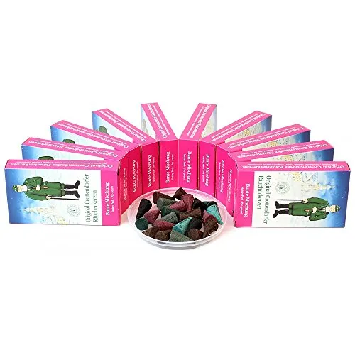 Original Crottendorfer Räucherkerzen - 10x24 Sparpack - Bunte Mischung Erzgebirge