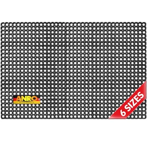 Ringgummimatte Gummimatte Wabenmatte mit Lochmuster Drainage Fußmatte Fußabtreter mit Löchern Schmutzfangmatte wetterfest Outdoor 100x200cm