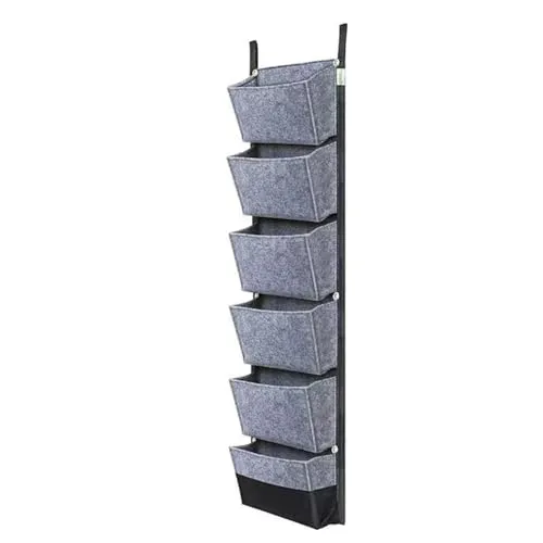Produktbild Stgbcst Wandtaschen zum Pflanzbeutel zum Aufhängen Pflanztasche für den Innen- und Filz Blumenkasten Vertikale aufhängbare Wand 107x30cm wasserdichtePflanzsack Vertikaler Blumenkasten (grau)