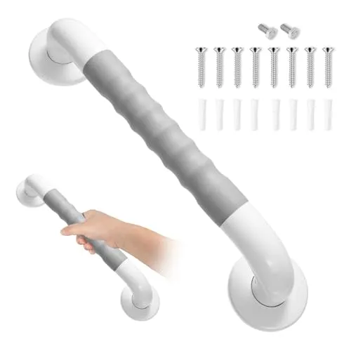 Duschgriffe für Senioren 40CM Edelstahl Dusche Badewannengriff Rutschfreier Haltegriff Bad Wandmontage Sicherheitsgriff für Seniore WC Badezimmer Treppen Aufstehhilfe