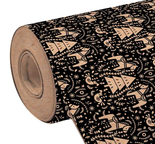 Geschenkpapier 'Flora' Secare-Rolle Clairefontaine - Hochwertiges Geschenkpapier in floralen Designs, ideal für besondere Anlässe und kreative Verpackungen.