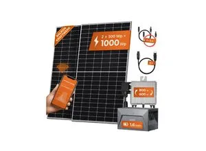 Solarway Balkonkraftwerk 1000 Wp - 800 Watt All in One mit 1,6 kWh Anker 2 Pro Speicher, effiziente Energieversorgung für nachhaltige Haushalte