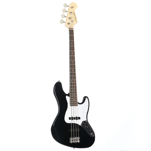 J & D E-Bass JB Bass Black - E-Bass mit massivem Linde Korpus und geschraubtem Ahorn-Hals, ideal für Einsteiger dank hervorragendem Preis-Leistungs-Verhältnis und vielseitigem Klangspektrum.