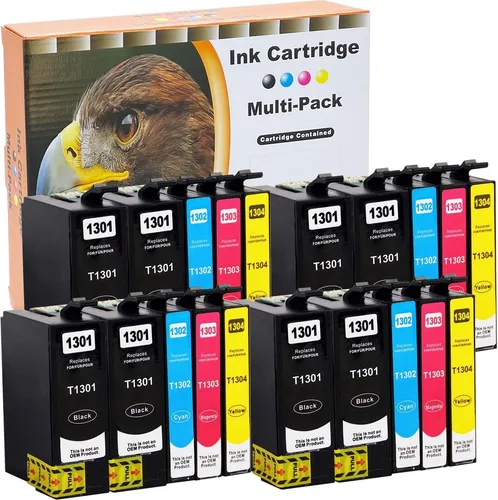 D&C Tintenpatronen ersetzt Epson T130x-20er Set (B/C/M/Y)