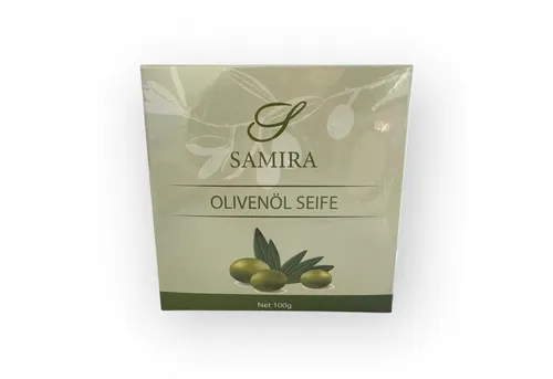 Samira Gesichtsseife SAMIRA Olivenöl- Seife, 100% Bio, Inkl.Netzbeutel, 2-tlg., Tiefenwirksame Reinigung. Spendet Feuchtigkeit