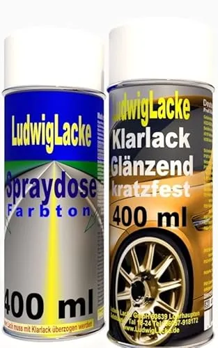 Produktbild LudwigLacke Europablau 23L für Opel Spraydosen Set Autolack & Klarlack je 400ml
