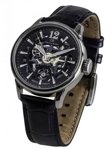 Carl von Zeyten Automatikuhr Carl von Zeyten CVZ0051BL Herrenuhr Enz Automatik 40mm 5ATM Carl von Zeyten CVZ0051BL Herrenuhr Enz Automatik 40mm 5ATM