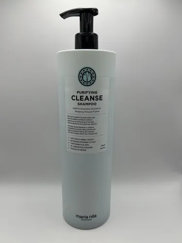 Maria Nila Purifying Cleanse Haarshampoo 1000 ml - Shampoo zur tiefenreinigenden Haarpflege, entfernt Ablagerungen und Rückstände, mit kühlendem Pfefferminzextrakt und pflegender Aloe Vera für erfrischtes Haar und Kopfhaut.
