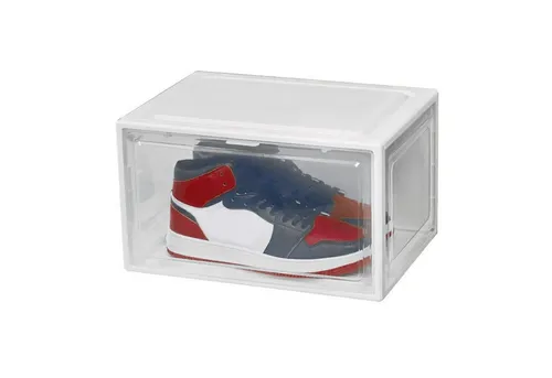 HAC24 Schuhbox Schuhorganizer Aufbewahrungsbox Stapelbar Kunststoffbox Schuhkarton (Set, 3 St), bis Gr.47