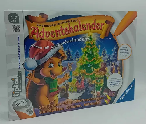 Adventskalender tiptoi - Ravensburger - Waldweihnacht der Tiere - Gesellschaftsspiel für Kinder von 4-7 Jahren, interaktiver Spaß mit tiptoi®-Technologie für ein spannendes Adventserlebnis.