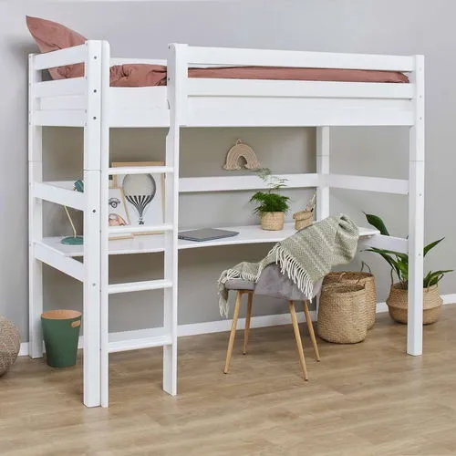 Produktbild Hoppekids Hochbett ECO Luxury 90x200cm, Schreibtisch, Leiter gerade PRE-A18-1