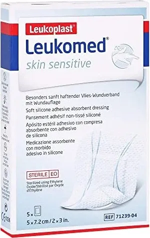 LEUKOMED skin sensitive steril 5x7,2 cm 5 St