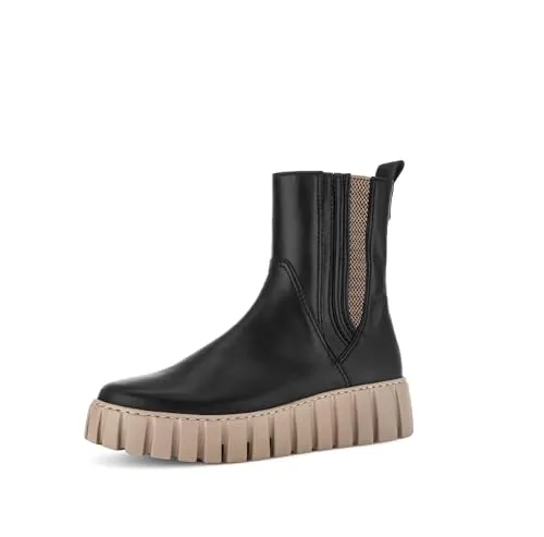 Gabor Damen Chelsea Boots - Flache Stiefeletten für den Übergang - Wanderschuhe mit moderater Mehrweite (G), aus hochwertigem Microfutter und leichter Zellsohle, ideal für komfortable Spaziergänge.