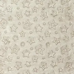 Home Fashion, Embossed Stars almond, Lunch-Servietten 33 cm x 33 cm, im Viertelfalz, mit geprägtem Dekor für einen 3D-Effekt, 16 Stück pro Pack