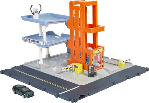 Matchbox HBL60 Action Drivers Parkgarage mit Fahrzeug - Autogarage für Kinder ab 3 Jahren, bietet langlebigen Spielspaß mit flexibler Gestaltung und hochwertigem Zubehör von Mattel.