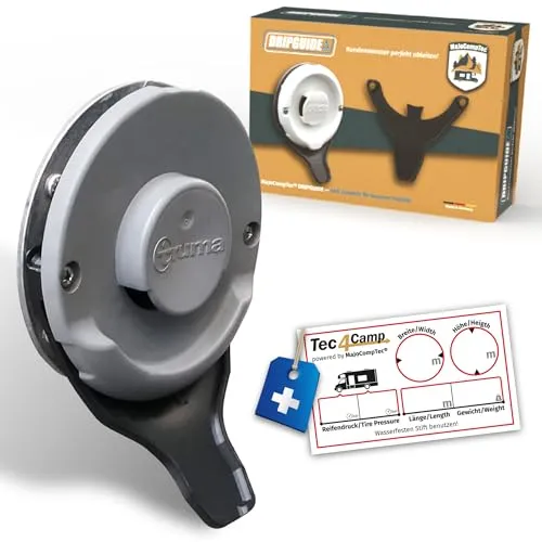 Manufaktur3D DRIPGUIDE Kondenswasserablauf für Kaminschild - Heizöfen für Wohnmobile: Effektive Ableitung von Kondenswasser verhindert Verschmutzungen und Eisbildung am Fahrzeug. Perfekte Passform für Kamindeckel mit 96 mm Lochabstand, ideal für Truma und Alde.