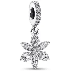 PANDORA Timeless Funkelnder Herbarium Cluster Charm-Anhänger aus Sterling-Silber - Bead Charms für Damen, eleganter Anhänger mit funkelnden Steinen, inspiriert von der Natur und ideal für zarte Alltagslooks.