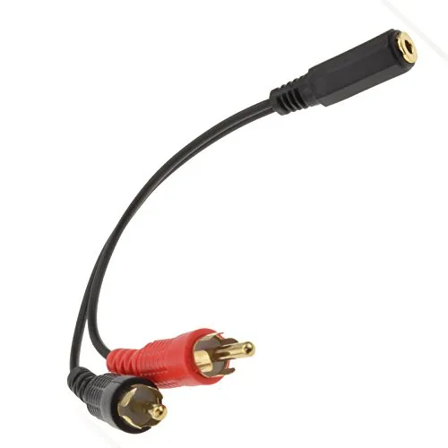 Vergoldeten 3,5 mm Stereo Klinkenstecker Buchse Zum 2 Cinch Chinch Stecker Adapter Kabel