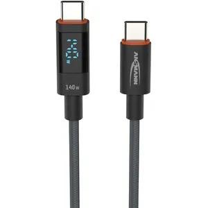 Ansmann Ladekabel 1700-0171, anthrazit, 2m, USB-C auf USB-C, 140W Schnellladekabel