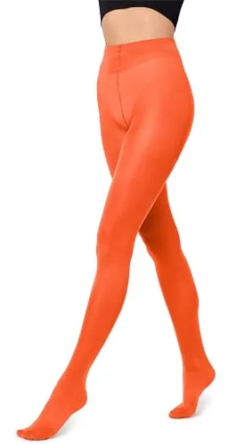 Merry Style Bunte Damen Strumpfhose Microfaser 40 DEN (Papaya, 5 (44-48))