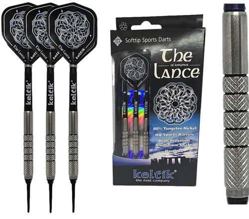 Keltik Softdarts The Lance - 80% Tungsten Soft Dart Pfeile 16g & 18g - Präzise Softdart Pfeile mit 80% Tungsten für optimale Kontrolle und Wurfgenauigkeit. Ideal für leidenschaftliche Dartspieler und Turniere.