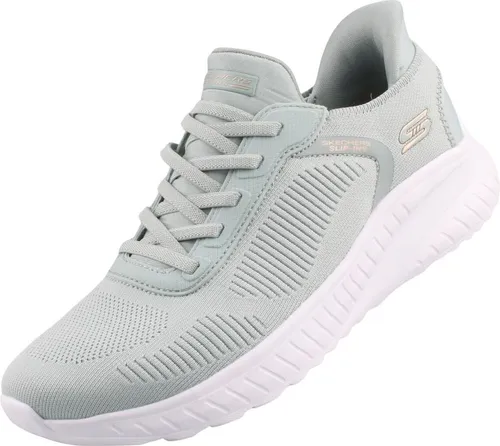 Skechers Damen Bobs Squad Chaos Current Muse Sneaker, graugrün, 39 EU - Damen-Sneaker mit veganem Material und Memory-Schaum für optimalen Tragekomfort, ideal für den Alltag.