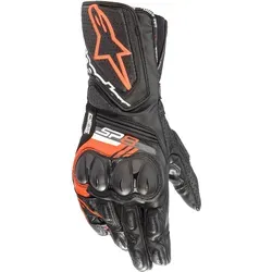 Alpinestars Gloves SP-8 V3 Black/Fluo Red M - Motorradhandschuhe mit hohem Schutz und optimalem Grip für sichere Fahrten bei jedem Wetter.
