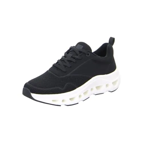 Ara Rio Damenschuhe Sportlicher Schnürer Schwarz - Sneaker mit flachem Absatz und atmungsaktivem Mesh-Obermaterial, ideal für Freizeitaktivitäten und ein angenehmes Tragegefühl.