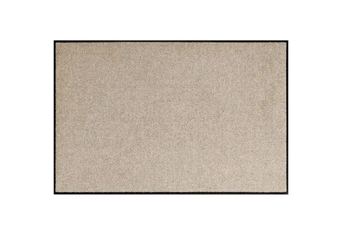 Salonloewe Läufer waschbar Sand 75x120 cm - Tür- & Bodenmatten, waschmaschinengeeignet und ideal als Schmutzfangmatte für Innen und Außen, Farbe: Beige, modernes Design.