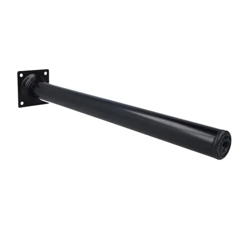 MS Beschläge schwarzer runder Stahl Möbelfuss Tischbein ø 30mm Möbelbein einzeln oder 4er Set Schrankfuss Möbelstempel Sofastempel Bettstütze M10 Gewindegang (1, 350mm)