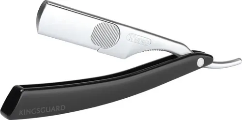 Tondeo Barber's Toolbar Kingsguard Rasiermesser - Messer Klingen für präzise Rasur und Konturen, inklusive 10 TCR Klingen. Ideal für Barbersalons mit perfekter Balance und hochwertigem Metallgriff.