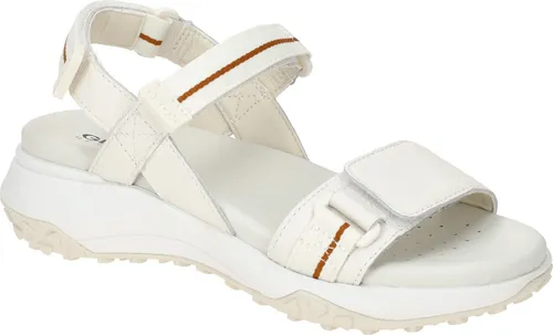 Geox Damen D SORAPIS + Grip B Sport Sandal - Weiß, 39 EU - Wanderschuhe mit Keilabsatz und optimalem Grip, ideal für Outdoor-Aktivitäten und den Sommer.