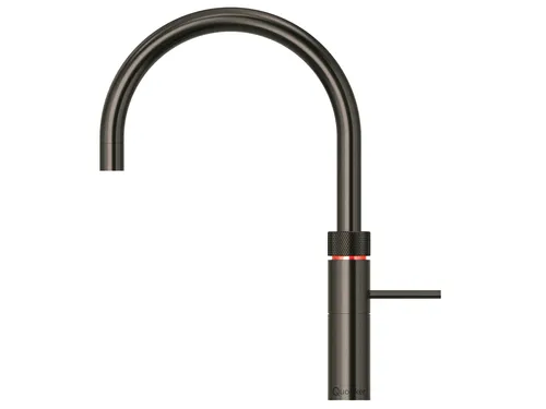 QUOOKER Fusion Round mit COMBI Reservoir Gunmetal - 7 Jahre Garantie - Hochwertige Küchenarmatur für kochendes, warmes und kaltes Wasser in einem. Mit 7 Litern sofort verfügbarem kochendem Wasser und sicherem, kindersicherem Design.