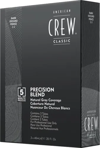 American Crew Precision Blend 2-3 Dark – Haarfarbe für Männer - Coloration mit 4-6 Wochen Haltbarkeit, schnelle Anwendung in nur 9 Minuten, ideal für ein natürliches, dunkles Ergebnis ohne Wartezeit.