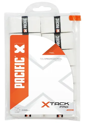 Pacific Overgrip xTack Pro 0.55mm - 12er Clip-Beutel - Tennis-Zubehör mit glatter, griffiger Oberfläche für optimale Schlägerkontrolle. Ideal für Spieler, die Wert auf Präzision legen.