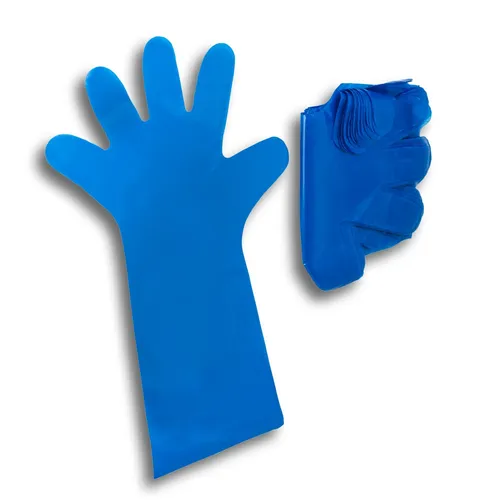 Polyhandschuhe, extra lang Einweg Plastik Handschuh Einmalhandschuhe PE Hand 100