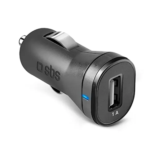SBS Kompaktes Autoladegerät 5W - 1A USB-Ausgang, ideal für PKW, LKW und Busse, sicher und kompakt für unterwegs