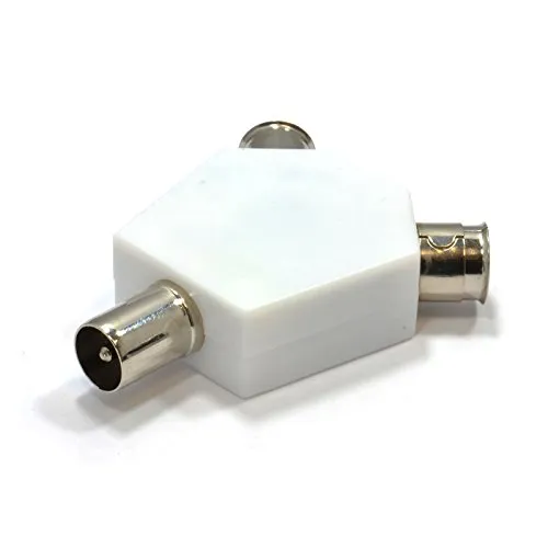 TV Digitale Erdgebundene RF Koaxialkabel Kabelverteiler Y-Adapter Connects 1 Gerät Zum 2 Tvs