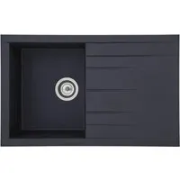 Produktbild Respekta Mineralitespüle Schwarz 80x50 cm