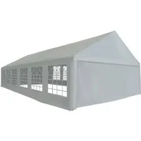 Partyzelt 6x12 m Grau - Robust und Wasserdicht - Ideal für Veranstaltungen im Freien: Dieses Partyzelt schützt Ihre Gäste vor Sonne und leichten Regenschauern. Einfacher Aufbau und langlebiger Rahmen aus pulverbeschichtetem Stahl für zahlreiche Feiern.