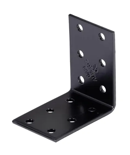 Alberts Lochplattenwinkel 60 x 60 x 40 mm - schwarz - 50er Set - Vielseitige Lochplattenwinkel aus verzinktem Stahl mit schwarzer Kunststoffbeschichtung. Ideal für stabile Verbindungen in Ihren Projekten. Qualität und Langlebigkeit für Ihre DIY-Vorhaben.