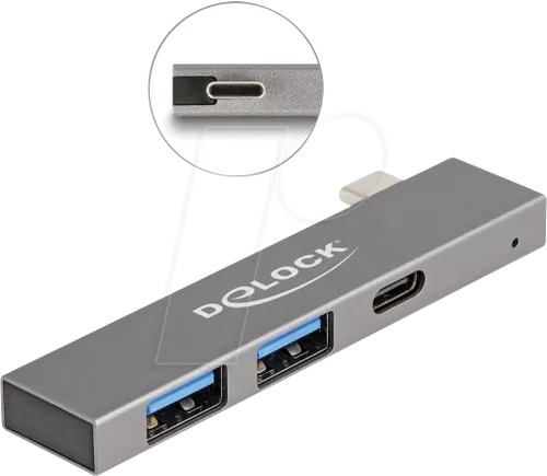 DELOCK 64275 - USB 3.0 Hub, 3 Port, USB-C zu 1x C, 2x A