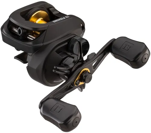 13Fishing Baitcast Angerolle LH Origin R1 Cast Reel 8.1:1 - Angelrollen für Süßwasserangeln, ideal für Hecht, Zander und Barsch. Leichtgewichtige Rolle mit hoher Übersetzung von 8,1:1 für blitzschnelles Schnureinziehen.