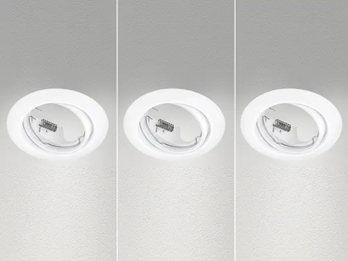 Trio Einbauleuchten 3er Set Jura Ø 8,3 cm Weiß matt