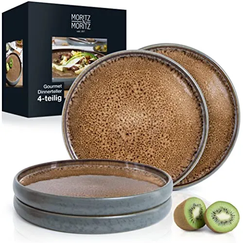 Moritz & Moritz SOLID 4x Speiseteller 26 cm in beige von Moritz & Moritz